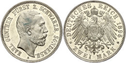 2 Mark, 1896, Karl Günther, J. 168, Vz Aus PP., Katalog: J. 168 VzausPP2 Mark, 1896, Karl Günther, J.... - Sonstige & Ohne Zuordnung