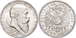 5 Mark, 1902, Friedrich I., Kl. Rf., Vz., Katalog: J. 31 Vz5 Mark, 1902, Friedrich I., Small Edge Nick,... - Sonstige & Ohne Zuordnung