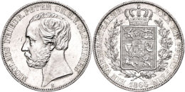 Taler, 1866, Nicolaus Friedrich Peter, AKS 25, J. 55, Kl. Rf., Vz.  VzThaler, 1866, Nicolaus Friedrich Peter,... - Sonstige & Ohne Zuordnung