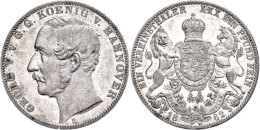 Taler, 1862, Georg V., AKS 144b, J. 96, Randfehler, Etwas Berieben, Vz.  VzThaler, 1862, Georg V., Picture... - Sonstige & Ohne Zuordnung