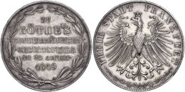 Doppeltaler, 1849, Goethes Geburtstag, AKS 41, J. 48, Kl. Rf., Vz.  VzDouble Taler, 1849, Goethes Birthday,... - Sonstige & Ohne Zuordnung