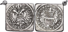 Gulden, 1704, Klippe Gehenkelt, Ss  SsGuilder, 1704, Bluff Pendant (traces), Very Fine  Ss - Other & Unclassified