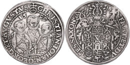 Taler, 1599, Christian II., Johann Georg Und August, Schnee 754, Dav. 9820, Randfehler, Ss.  SsThaler, 1599,... - Other & Unclassified