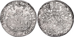 Taler, 1597, Christian II., Johann Georg Und August, Schnee 754, Dav. 9820, Schrötlingsfehler, Ss+. ... - Other & Unclassified