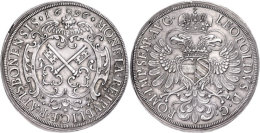 Taler, 1696, Mit Titel Leopold I., Dav. 5773, Schrötlingsfehler Am Rand, Vz.  VzThaler, 1696, With Title... - Other & Unclassified