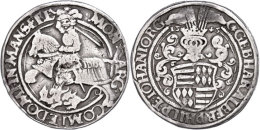 Taler, 1545, Gebhard VII., Albrecht VII., Philipp II. Und Johann Georg I., Tornau 891, Randfehler, F. Ss. Mit... - Other & Unclassified