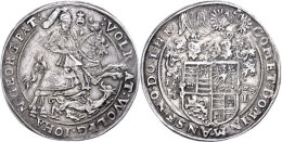 Taler, 1622, Volrat VI., Wolfgang III. Und Johann Georg II., HI, Tornau 750, Ss-vz. Mit Unterlegzettel Der... - Other & Unclassified