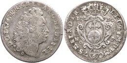 1/6 Taler, 1714, Johann Wilhelm II., Noss 875, Kl. Schrötlingsfehler, Ss.  Ss1 / 6 Thaler, 1714, Johann... - Sonstige & Ohne Zuordnung