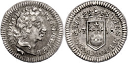 Silberabschlag Vom 1/4 Dukaten, 1710, Johann Wilhelm II., Noss 849a Anm., Vz.  VzSilver Strike From + Ducat,... - Sonstige & Ohne Zuordnung