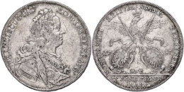 Taler, 1757, Mit Titel Franz I., Dav. 2485, Randfehler, Ss.  SsThaler, 1757, With Title Francis I., Dav. 2485,... - Sonstige & Ohne Zuordnung