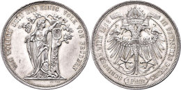 Taler, 1868, Franz Josef I., Bundesschießen In Wien, J. 371, Vz+.  Thaler, 1868, Francis Joseph I.,... - Austria