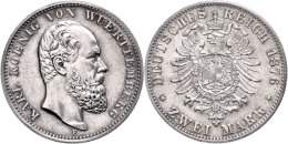 2 Mark, 1876, Karl, Vz., Katalog: J. 172 Vz2 Mark, 1876, Karl, Extremley Fine, Catalogue: J. 172 Vz - Sonstige & Ohne Zuordnung