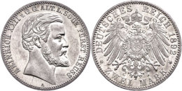 2 Mark, 1892, Heinrich XXII., Avers Leicht Berieben, Vz-st., Katalog: J. 117 Vz-st2 Mark, 1892, Heinrich XXII.,... - Sonstige & Ohne Zuordnung