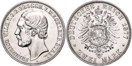 2 Mark, 1877, Friedrich Wilhelm, Leicht Berieben, Vz-st., Katalog: J. 90 Vz-st2 Mark, 1877, Friedrich Wilhelm,... - Sonstige & Ohne Zuordnung