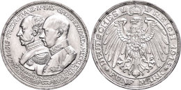 5 Mark, 1915, Friedrich Franz IV., Zur Jahrhundertfeier Des Großherzogtums, Kl. Rf., Vz., Katalog: J. 89... - Other & Unclassified