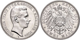 2 Mark, 1901, Friedrich Franz IV., Avers Leicht Berieben, PP., Katalog: J. 85 2 Mark, 1901, Friedrich Francis... - Sonstige & Ohne Zuordnung