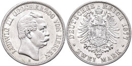 2 Mark, 1877, Ludwig III., Kl. Rf., Ss., Katalog: J. 66 Ss2 Mark, 1877, Ludwig III., Small Edge Nick, Very... - Sonstige & Ohne Zuordnung