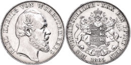 Taler, 1865, Karl, Herabhängendes Geweih, AKS 126, J. 85, Ss-vz.  Ss-vzThaler, 1865, Karl, Dangling... - Sonstige & Ohne Zuordnung