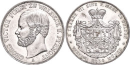 Doppeltaler, 1856, Georg Victor, AKS 44, J. 44, Kl. Rf., Vz.  VzDouble Taler, 1856, Georg Victor, Picture... - Sonstige & Ohne Zuordnung