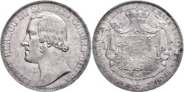 Doppeltaler, 1847, Ernst II., AKS 98, J. 283, Revers Wz. Schrötlingsfehler, Kl. Rf., Vz.  VzDouble Taler,... - Sonstige & Ohne Zuordnung