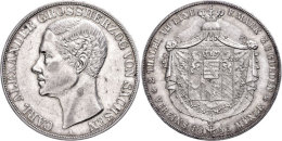 Doppeltaler, 1855, Carl Alexander, AKS 32, J. 536, Wz. Rf., Ss-vz.  Ss-vzDouble Taler, 1855, Carl Alexander,... - Sonstige & Ohne Zuordnung