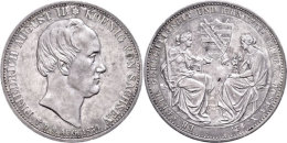 Doppeltaler, 1854, Friedrich August II., Auf Seinen Tod, AKS 116, J. 96, Kl. Rf., Ss-vz.  Ss-vzDouble Taler,... - Sonstige & Ohne Zuordnung