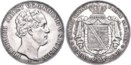 Doppeltaler, 1847, Friedrich August II., AKS 94, J. 78, Kl. Rf., Vz.  VzDouble Taler, 1847, Friedrich August... - Sonstige & Ohne Zuordnung