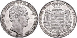 Doppeltaler, 1842, Friedrich August II., AKS 94, J. 78, Kl. Rf., Vz.  VzDouble Taler, 1842, Friedrich August... - Sonstige & Ohne Zuordnung