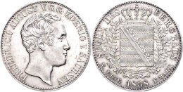 Taler, 1838, Friedrich August II., AKS 98, J. 75, Kl. Rf., Vz.  VzThaler, 1838, Friedrich August II., AKS 98,... - Sonstige & Ohne Zuordnung