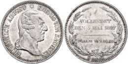 Taler, 1827, Friedrich August I., Rand: GOTT SEGNE SACHSEN, AKS 55, J. 44, Wz. Rf., Vz.  VzThaler, 1827,... - Sonstige & Ohne Zuordnung