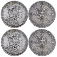 2 X 1 Taler, 1861 Und 1871, Wilhelm I., AKS 116 Und AKS 118, Jeweils S-ss.  S-ss2 X 1 Thaler, 1861 And 1871,... - Sonstige & Ohne Zuordnung