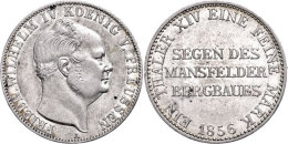 Taler, 1856, Friedrich Wilhelm IV., AKS 77, J. 81, Wz. Rf., Vz.  VzThaler, 1856, Friedrich Wilhelm IV., Picture... - Sonstige & Ohne Zuordnung