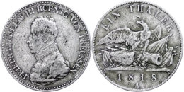 Taler, 1818, A, Friedrich Wilhelm III., AKS 13, J. 37, Kl. Rf., Ss.  SsThaler, 1818, A, Friedrich Wilhelm III.,... - Sonstige & Ohne Zuordnung