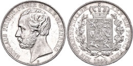 Taler, 1866, Nicolaus Friedrich Peter, AKS 25, J. 55, Avers Berieben, Vz.  VzThaler, 1866, Nicolaus Friedrich... - Sonstige & Ohne Zuordnung