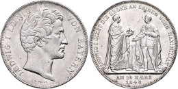 Geschichtsdoppeltaler, 1848, Ludwig I., Übergabe Der Krone, AKS 111, J. 79, Avers Berieben, Randfehler, Ss-vz.... - Sonstige & Ohne Zuordnung