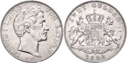 Doppelgulden, 1848, Ludwig I., AKS 77, J. 63, Randfehler, Vz.  VzDouble Guilder, 1848, Ludwig I., Picture... - Sonstige & Ohne Zuordnung