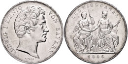 Geschichtsdoppeltaler, 1846, Ludwig I., Ludwigskanal, Kl. Rf., Kratzer, Vz.  VzHistorical Double Thaler, 1846,... - Other & Unclassified