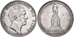 Gedenkdoppeltaler, 1844, Carl Leopold Friedrich, Carl-Friedrich-Denkmal, AKS 110, J. 59, Kl. Rf., Etwas Berieben,... - Sonstige & Ohne Zuordnung