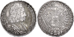 Taler, 1733, Karl VI., Kremnitz, Ss.  SsThaler, 1733, Karl VI., Kremnitz, Very Fine.  Ss - Austria