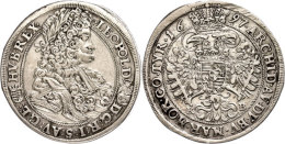 1/2 Taler, 1697, Leopold I., Kremnitz, Ss.  Ss1 / 2 Thaler, 1697, Leopold I., Kremnitz, Very Fine.  Ss - Austria