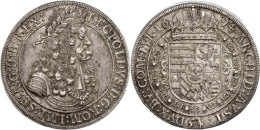 Taler, 1694, Leopold I., Hall, Dav. 3245, Schöne Patina, Ss-vz.  Ss-vzThaler, 1694, Leopold I., Hall, Dav.... - Oesterreich