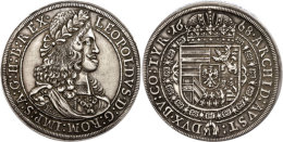 Taler, 1668, Leopold I., Hall, Löwenkopfschulter, Ss.  SsThaler, 1668, Leopold I., Hall, Leuven Head... - Austria