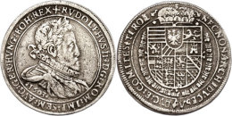 Taler, 1603, Rudolf II., Hall, Henkelspur, Ss.  SsThaler, 1603, Rudolf II., Hall, Handle Trace, Very Fine.  Ss - Austria