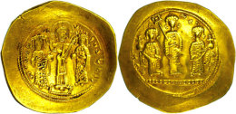 Romanus IV. Diogenes, 1068-1071, Gold Histamenon Nomisma (4,38g), Konstantinopel. Av: Christus, Romanus Und Eudocia... - Byzantinische Münzen