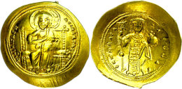 Constantin X., Ducas, 1059-1067, Gold Histamenon Nomisma (Scyphat, 4,34g), Konstantinopel. Av: Thronender Christus... - Byzantinische Münzen