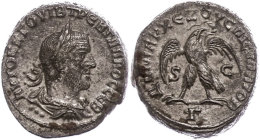 Syrien, Antiochia, Tetradrachme (11,96g), Trebonianus Gallus, 251-256. Av: Büste Nach Rechts, Darum Umschrift.... - Province