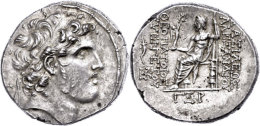 Tetradrachme (16,54g), Jahr 163 (150/149 V. Chr.), Alexander I., Balas, Antiochia. Av: Kopf Nach Rechts. Rev:... - Ohne Zuordnung