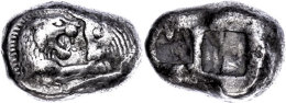 Stater (10,49g), 561-546 V. Chr., Kroisos, Sardeis. Av: Löwen Und Stierprotome Einander Gegenüber. Rev:... - Ohne Zuordnung