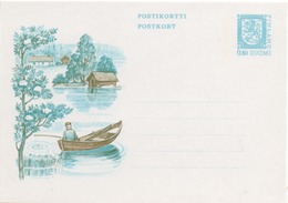 Finnland 1978 Postkarte "Angler" PK 133 Ganzsache Löwenwappen 0,80, Postfrisch Finland, - Enteros Postales