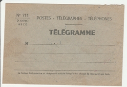Enveloppe Pour Télégramme - PTT N°711 - Telegraph And Telephone